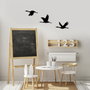 Wallity Migrant Birds - 302 Escultura de Pared de Metal Negra